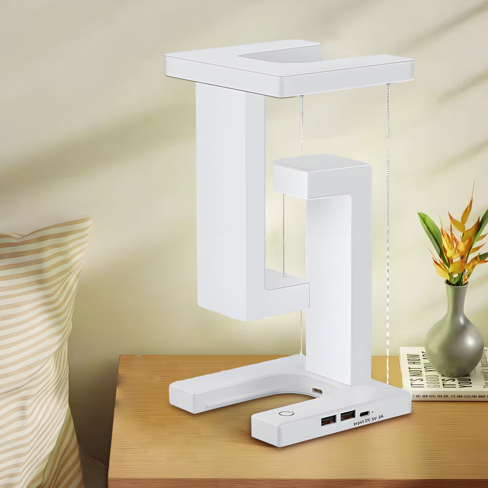 Floating LED Table Lamp – Futuristic Wireless Charging Light for Desk & Bedroom