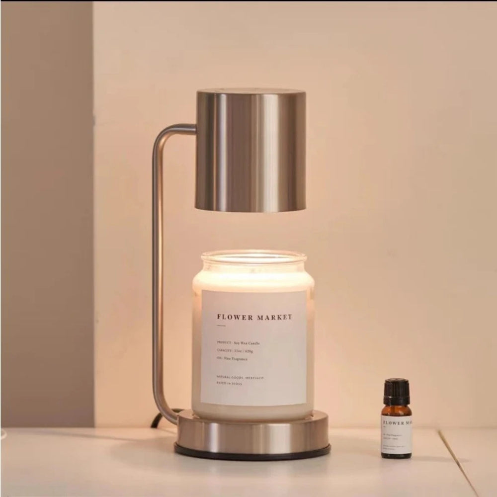Calla Nordic Candle Warmer Lamp – Flameless Wax Melt Warmer with Adjustable LED Light