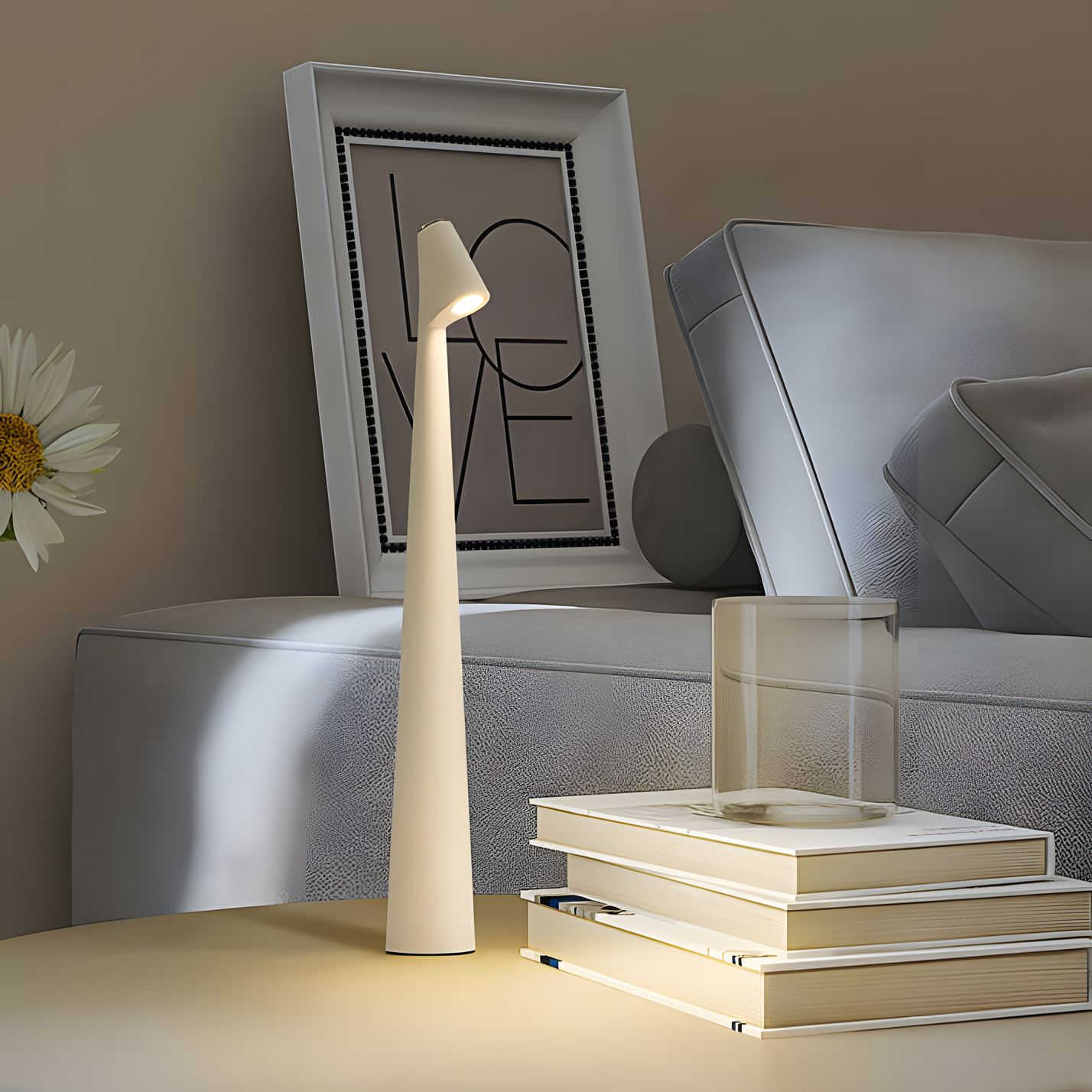 Cordless LED Table Lamp – Slim Rechargeable Light with Adjustable Brightness