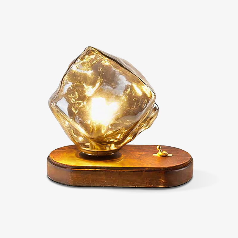 Glass Stone Table Lamp