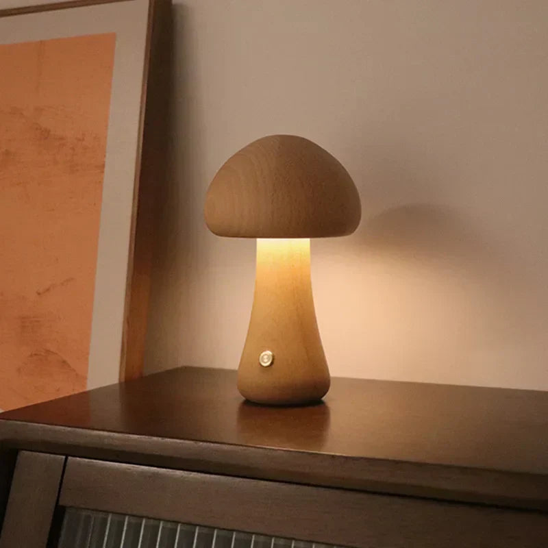 Mushroom Touch Table Lamp – Dimmable LED Night Light for Bedroom