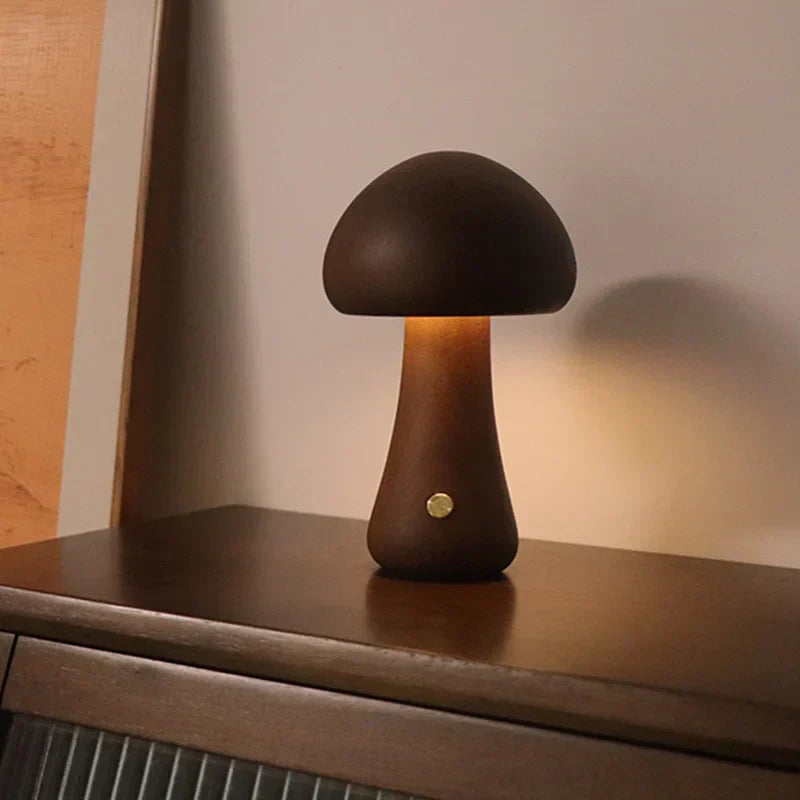 Mushroom Touch Table Lamp – Dimmable LED Night Light for Bedroom