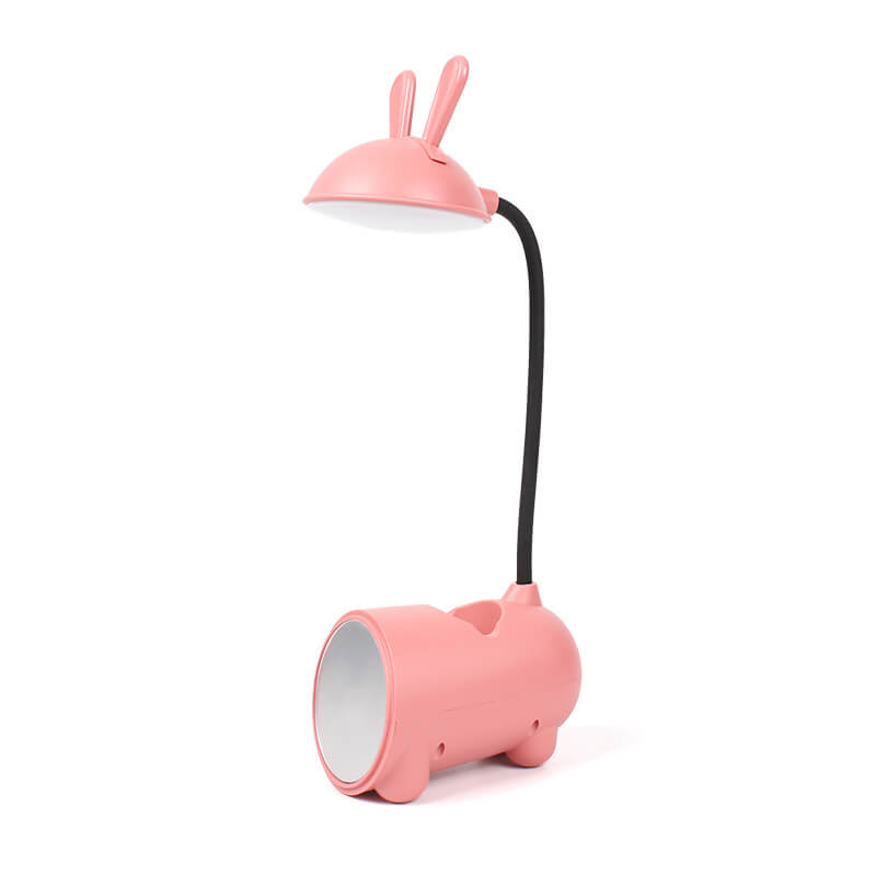 Desk Lamp with Pen Holder – USB Rechargeable Bunny Night Light for Kids & Study Rooms