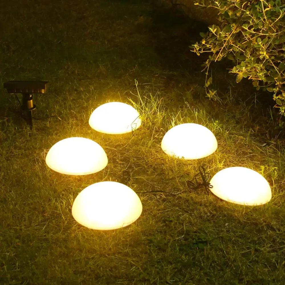 Solar Garden Lights – Half-Dome Waterproof LED Pathway Lamps for Outdoor Decoration & Safety