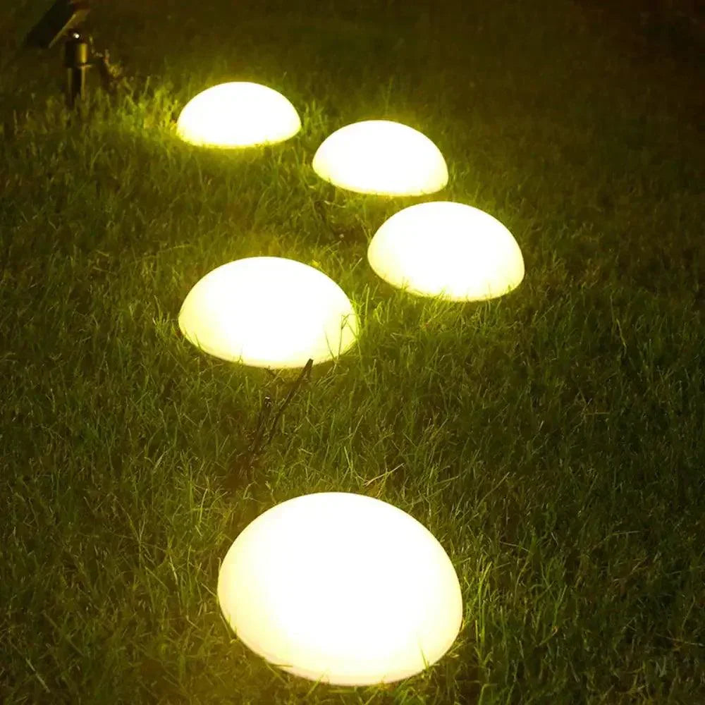 Solar Garden Lights – Half-Dome Waterproof LED Pathway Lamps for Outdoor Decoration & Safety