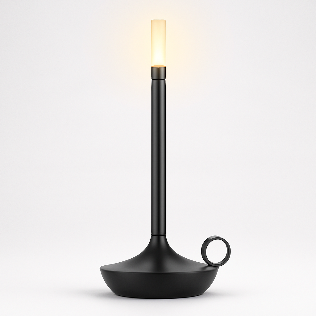 Brass Portable LED Table Lamp – Rechargeable Cordless Light with Adjustable Brightness