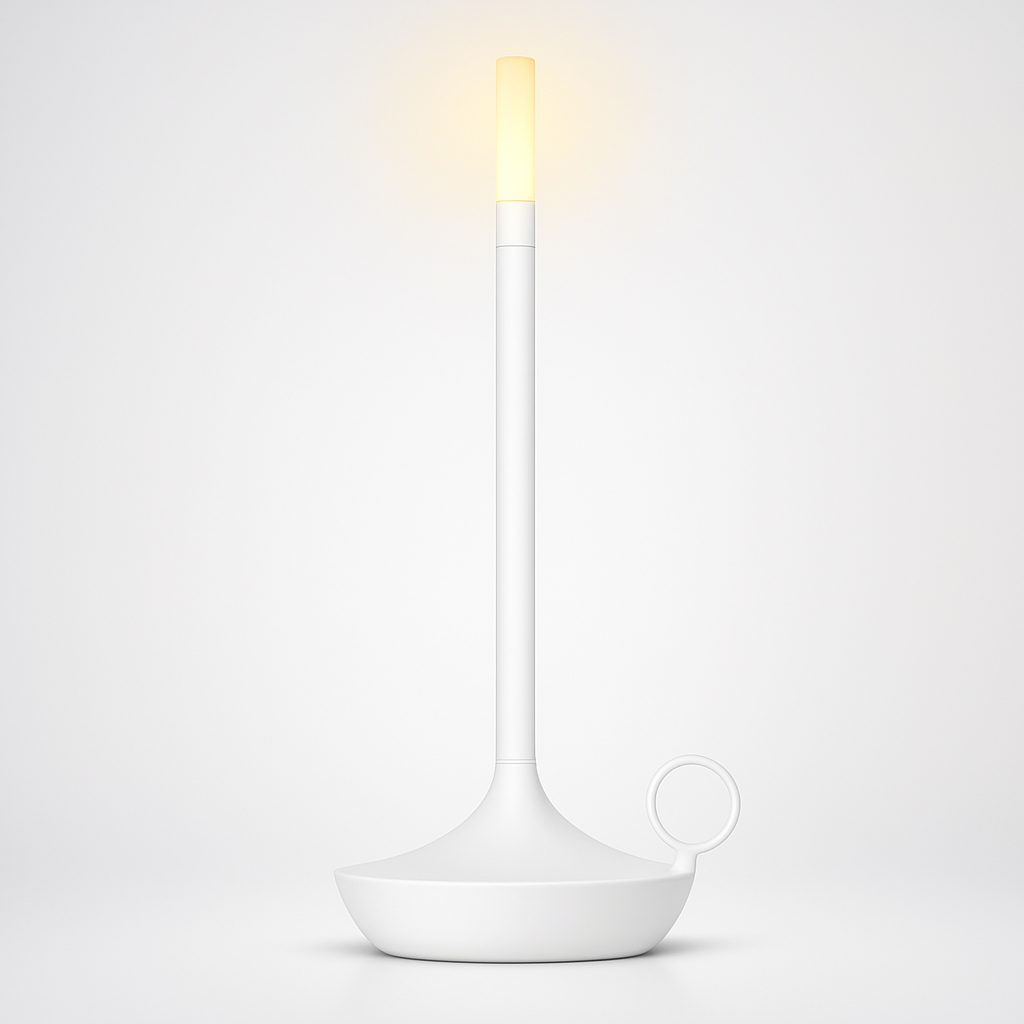 Brass Portable LED Table Lamp – Rechargeable Cordless Light with Adjustable Brightness