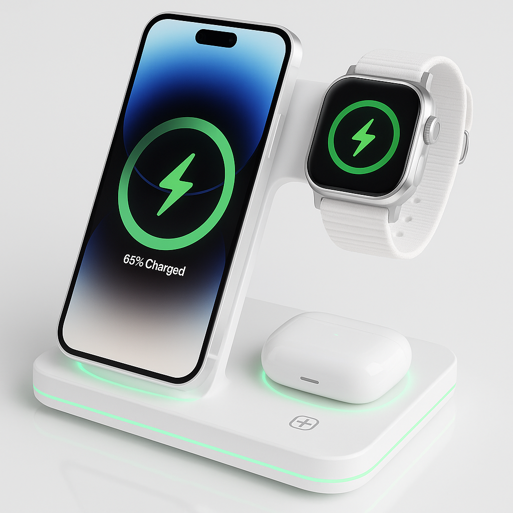 ChargeFlow Trio – 3 in 1 Wireless Charging Station