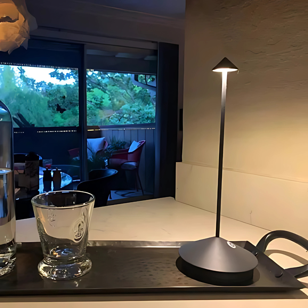 Dimmable LED Table Lamp – Rechargeable Waterproof Light for Indoor & Outdoor Use
