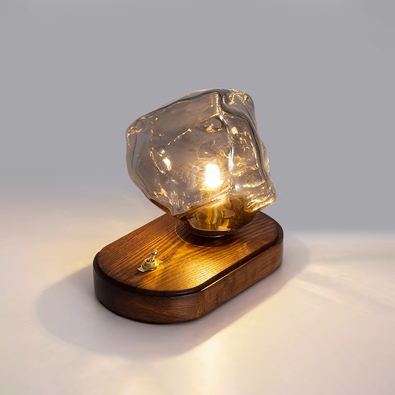 Glass Stone Table Lamp